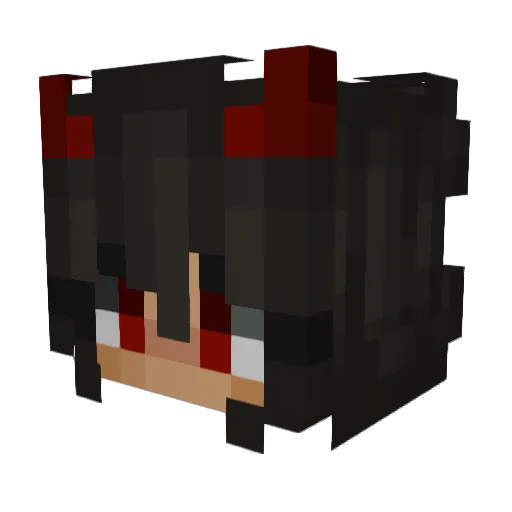 veidaodette Minecraft avatar head, 3D render