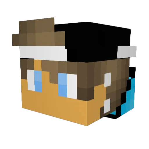 veikkali Minecraft avatar head, 3D render