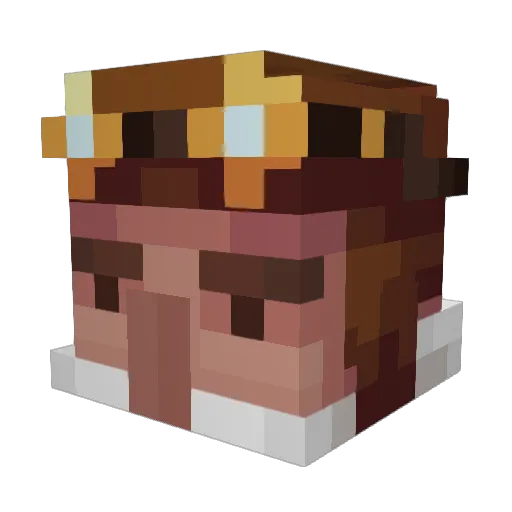 veilgardens Minecraft avatar head, 3D render