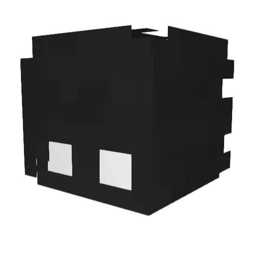 veilw Minecraft avatar head, 3D render