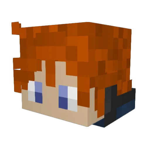 veimer Minecraft avatar head, 3D render