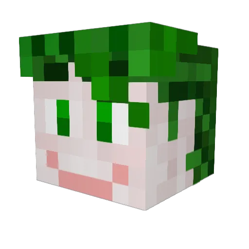 vein___ Minecraft avatar head, 3D render
