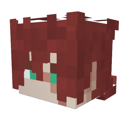 veintS Minecraft avatar head, 3D render