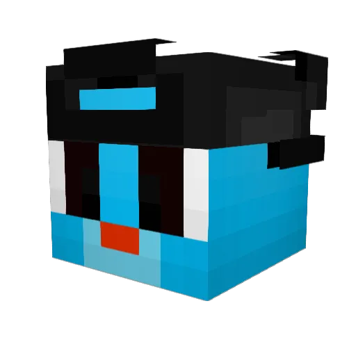 vejzu Minecraft avatar head, 3D render