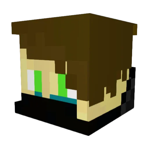 veke12 Minecraft avatar head, 3D render