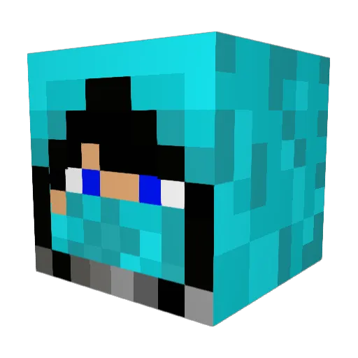 vekett1 Minecraft avatar head, 3D render