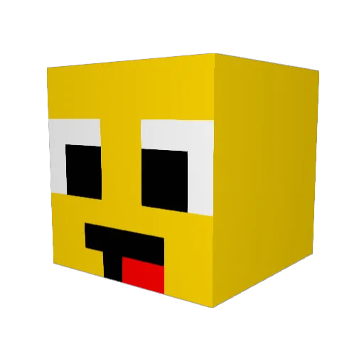 veklow Minecraft avatar head, 3D render