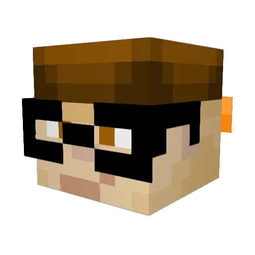 vektorib Minecraft avatar head, 3D render
