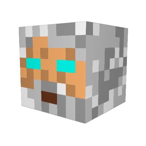 vel0c1ty Minecraft avatar head, 3D render