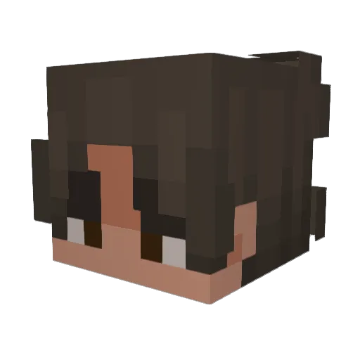 velatixs Minecraft avatar head, 3D render