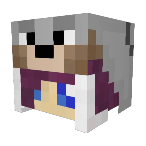 velayan Minecraft avatar head, 3D render