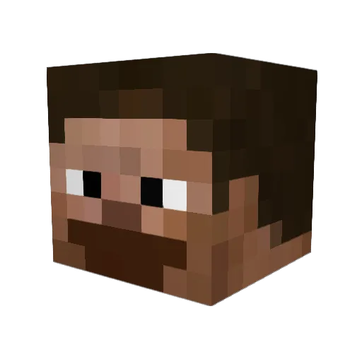 velc Minecraft avatar head, 3D render
