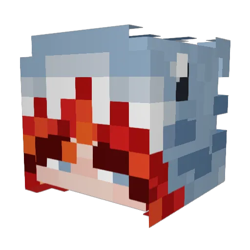 velcorvid Minecraft avatar head, 3D render