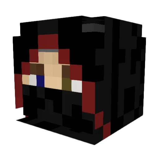 velho_old Minecraft avatar head, 3D render