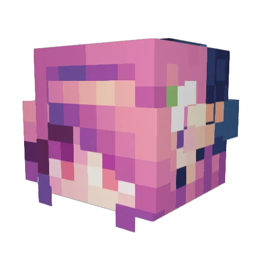 velhyr Minecraft avatar head, 3D render