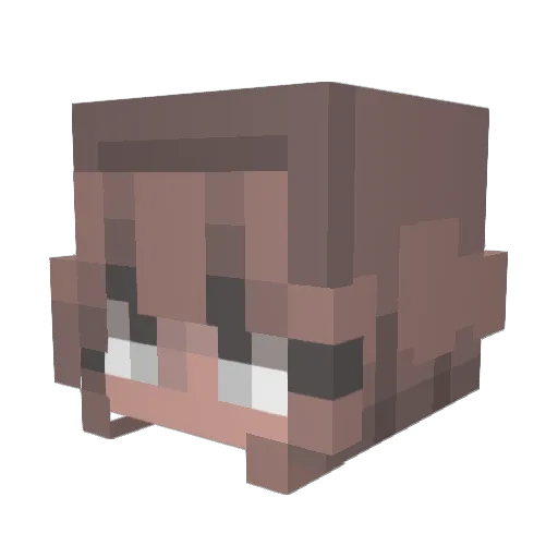 velmna Minecraft avatar head, 3D render