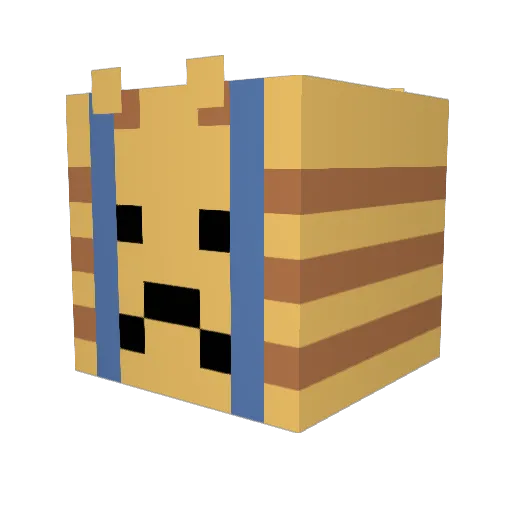 velo_ci Minecraft avatar head, 3D render