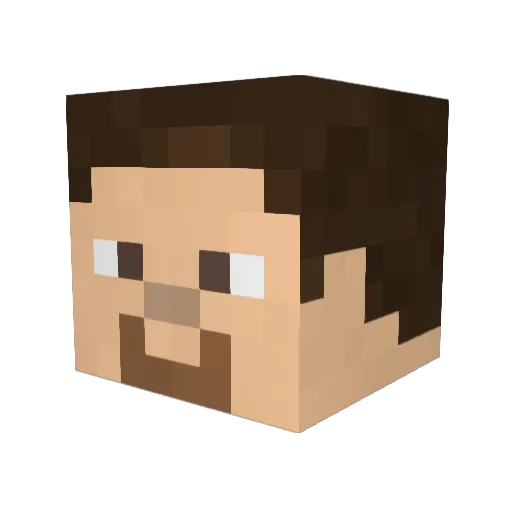 velocitygiant Minecraft avatar head, 3D render