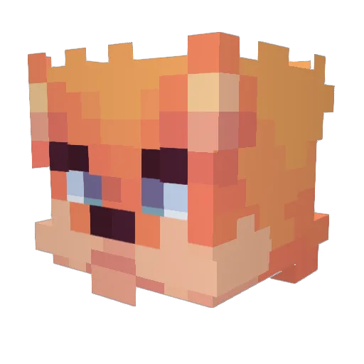 velocitysims Minecraft avatar head, 3D render