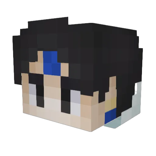 velomelt Minecraft avatar head, 3D render