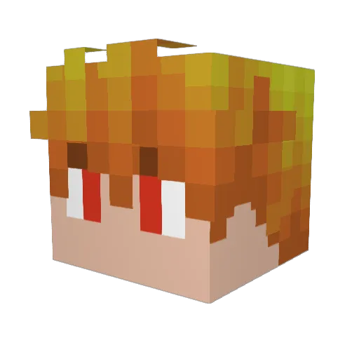 velozzi Minecraft avatar head, 3D render