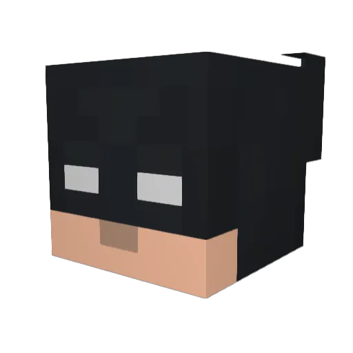 velqro Minecraft avatar head, 3D render