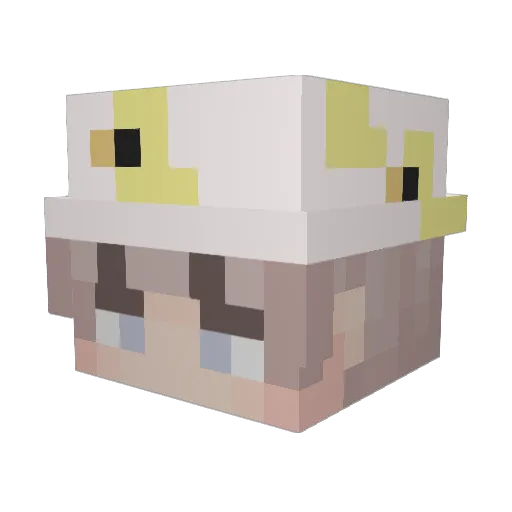 velsyy Minecraft avatar head, 3D render