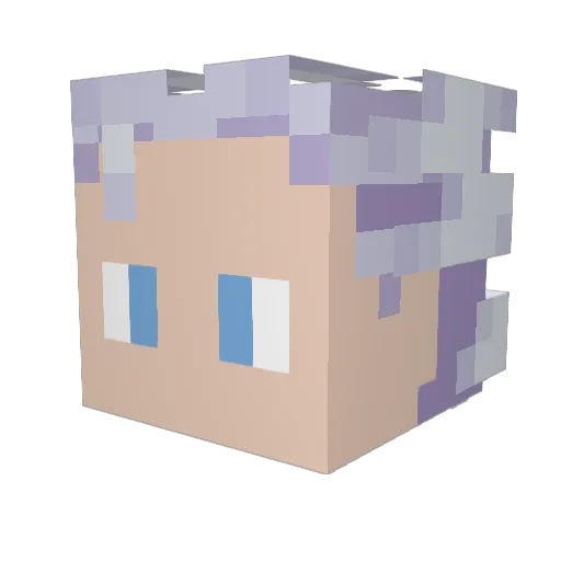 velunaara Minecraft avatar head, 3D render