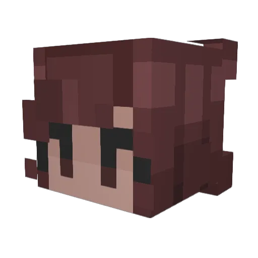 velvamp Minecraft avatar head, 3D render