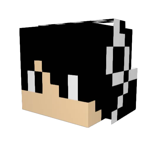 velvet2000 Minecraft avatar head, 3D render