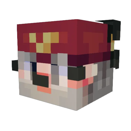 velvethunder123 Minecraft avatar head, 3D render