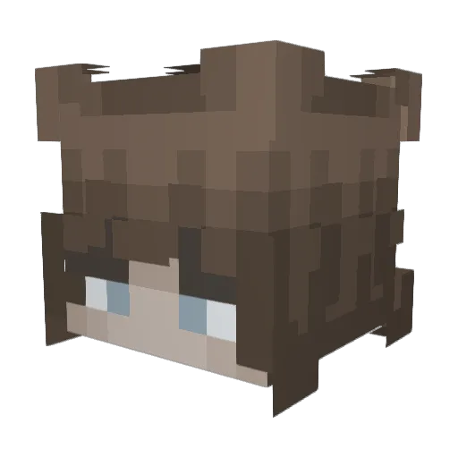 velvey Minecraft avatar head, 3D render