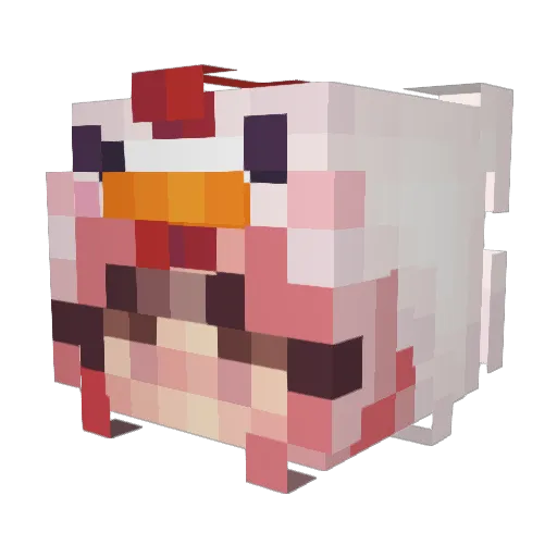 velysia Minecraft avatar head, 3D render