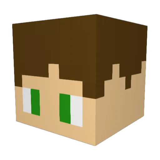 vemon1283 Minecraft avatar head, 3D render