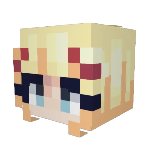 ven01 Minecraft avatar head, 3D render