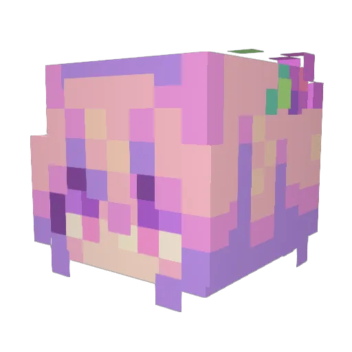 venaefic Minecraft avatar head, 3D render