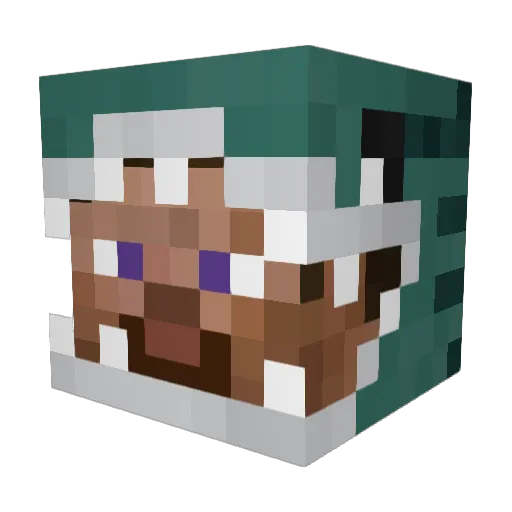 venbe Minecraft avatar head, 3D render