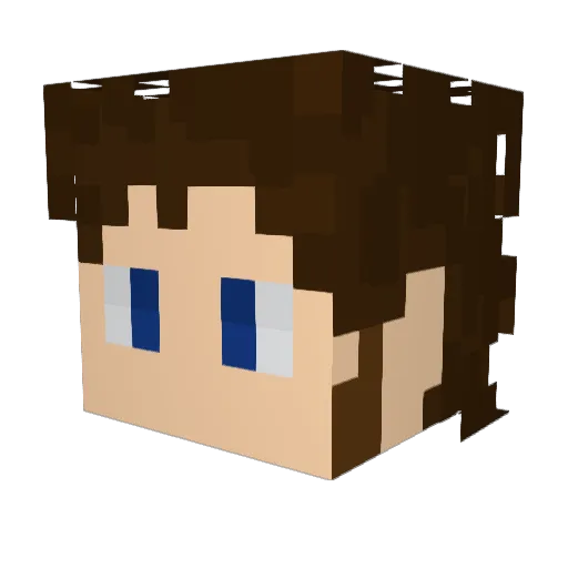 vendoman Minecraft avatar head, 3D render
