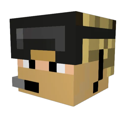 venelkis Minecraft avatar head, 3D render