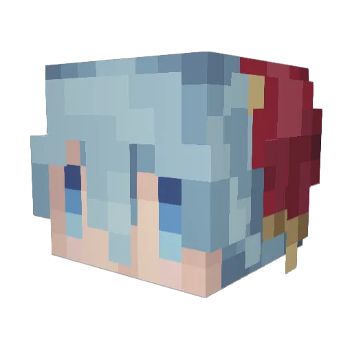 veney Minecraft avatar head, 3D render