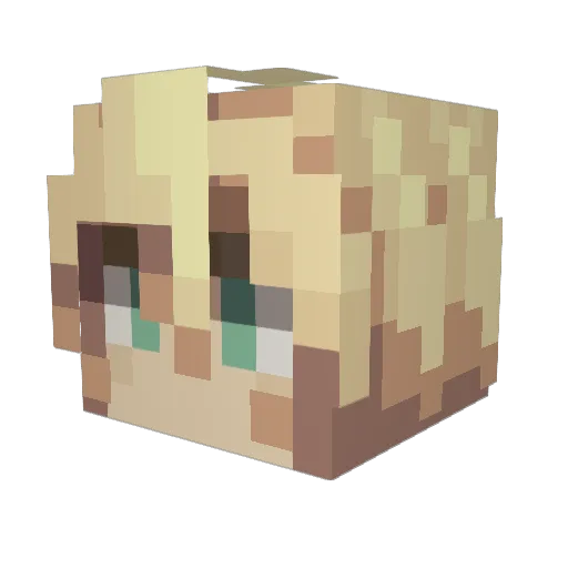 venforya Minecraft avatar head, 3D render