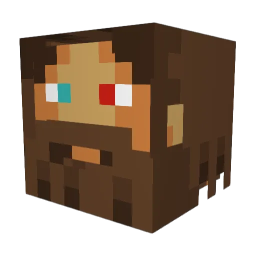 veni Minecraft avatar head, 3D render