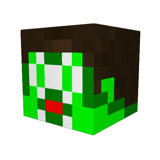 vennev7 Minecraft avatar head, 3D render