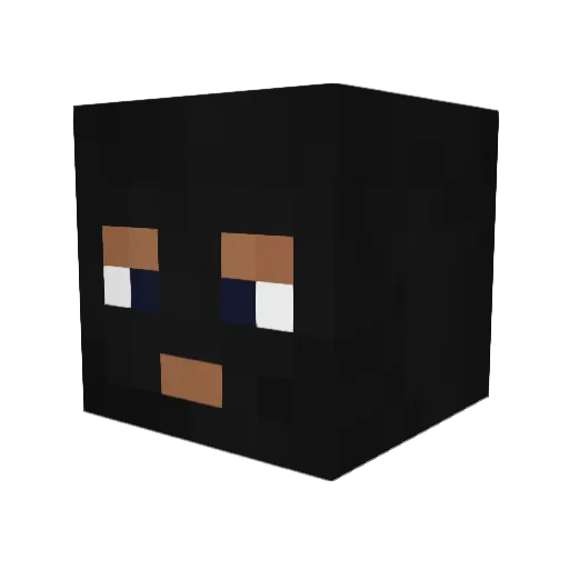 venoRR Minecraft avatar head, 3D render