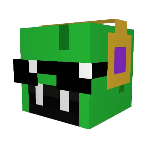 venom247 Minecraft avatar head, 3D render
