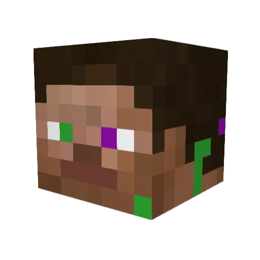 venom347 Minecraft avatar head, 3D render