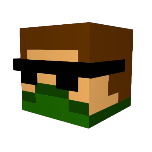 venom584 Minecraft avatar head, 3D render
