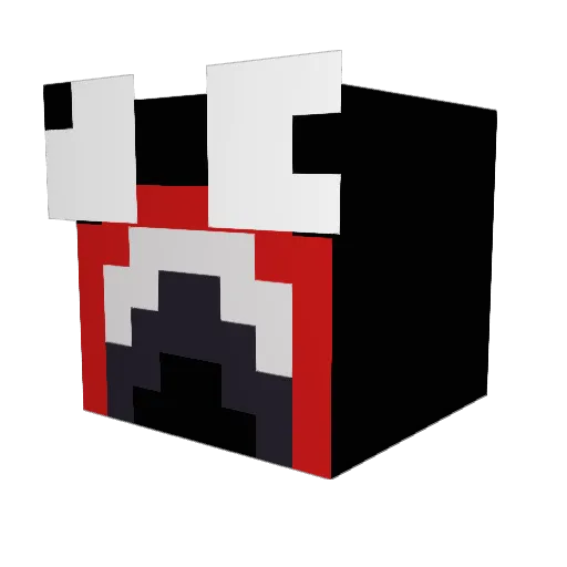 venom6521 Minecraft avatar head, 3D render