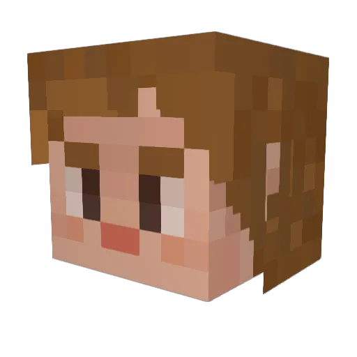 venomo Minecraft avatar head, 3D render
