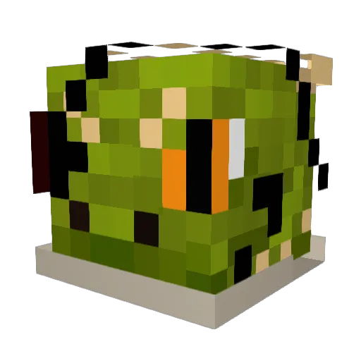 venomroma Minecraft avatar head, 3D render